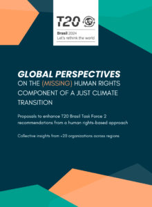 Proposals to enhance T20 Brasil Task Force 2 recommendations from a human rights-based approach.