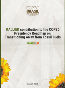 This document outlines KALLIED’s strategic recommendations to inform the COP30 Presidency, emphasizing the role of environmental defenders, civic space, and inclusive participation in climate governance. It highlights key regional challenges from the Global South and proposes actionable measures to strengthen protection mechanisms, enhance transparency, and ensure that climate policies are grounded in human rights and local realities.